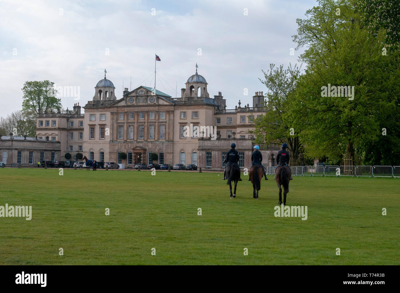Badminton, Gloucestershire, United Kingdom, 4th May 2019, Horse including Oliver Townend riding Cillnabradden Evo returning to the stables ahead of the Cross Country Phase of the 2019 Mitsubishi Motors Badminton Horse Trials, Credit:Jonathan Clarke/Alamy Live News Stock Photo