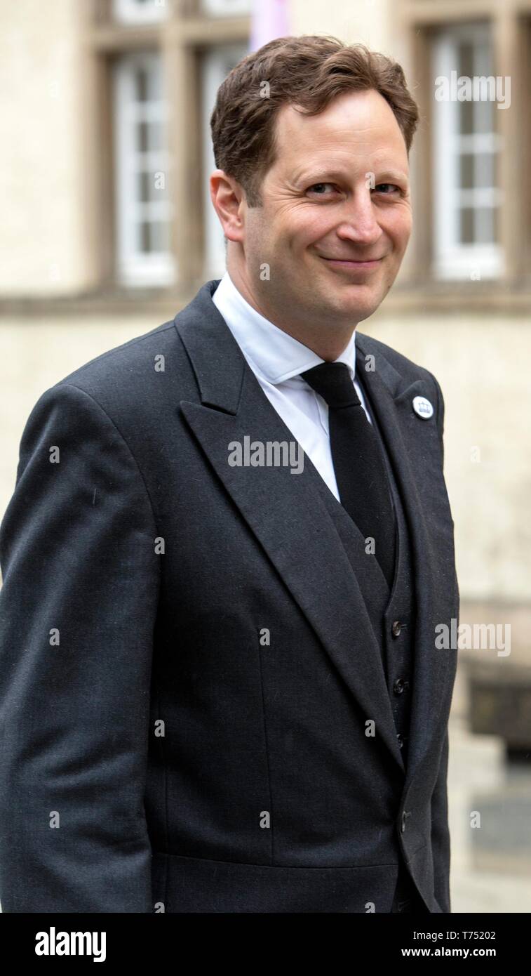 Luxemburg, Luxembourg. 04th May, 2019. Prince Georg Friedrich von Preussen  arrive at the Cathédrale Notre-Dame in Luxemburg, on May 04, 2019, to  attend the Funeral of HRH Grand Duke Jean of Luxemburg (