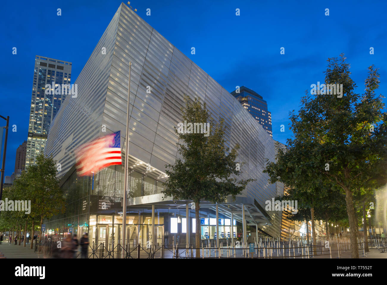 ENTRANCE PAVILION NATIONAL SEPTEMBER 11 MEMORIAL MUSEUM (©DAVIS BRODY BOND 2018 ) DOWNTOWN MANHATTAN NEW YORK CITY USA Stock Photo