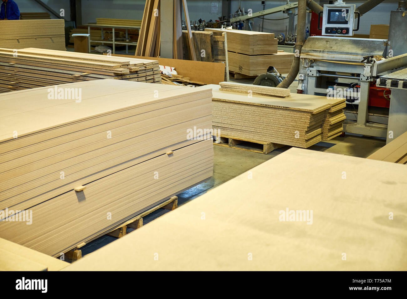 Warehouse With Wooden Blanks Parts Production Of Interior