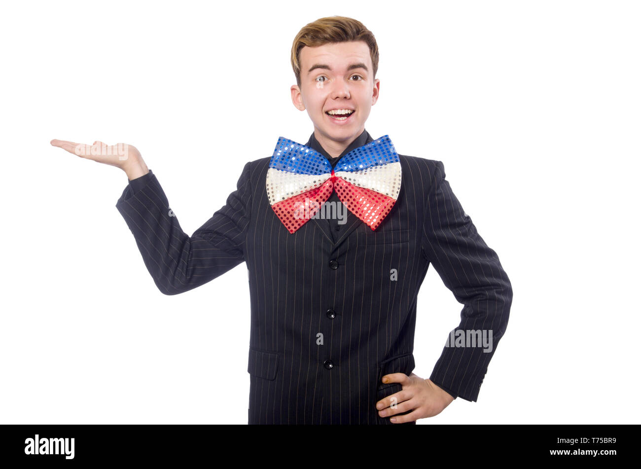 Mens Bow Tie Red Flashing General Jokes Male Halloween Costume