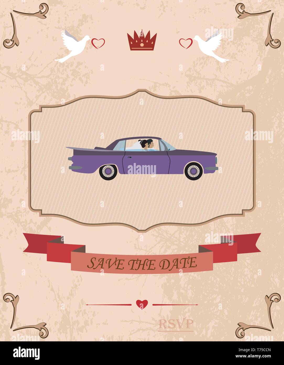 an invitation to the wedding and celebration. the bride and groom rode ...
