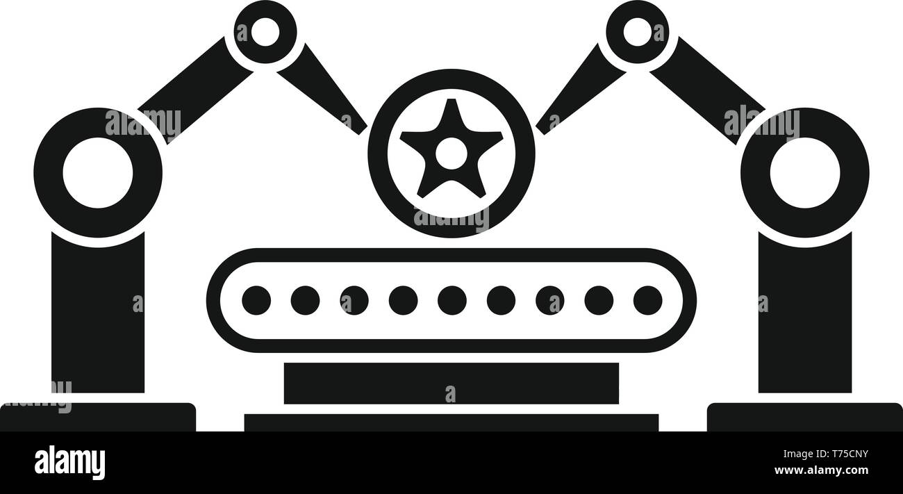 Car factory wheel line icon. Simple illustration of car factory wheel line vector icon for web design isolated on white background Stock Vector