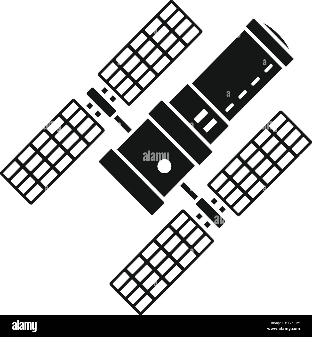 Space station icon. Simple illustration of space station vector icon ...
