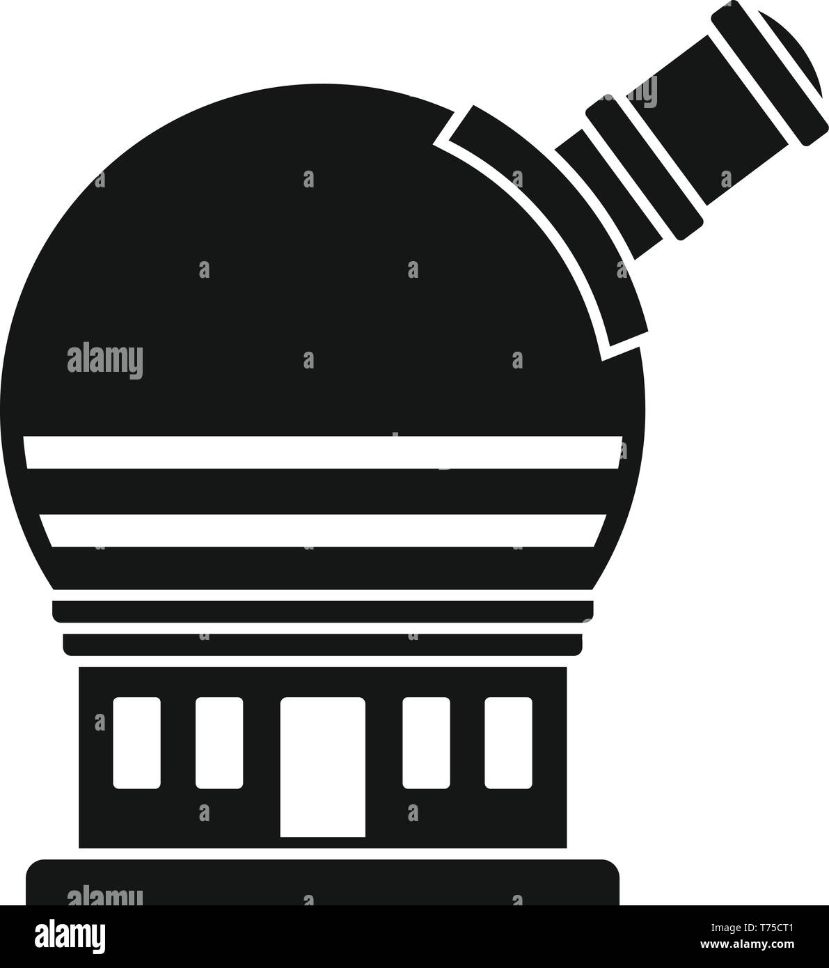 Astronomical observatory icon. Simple illustration of astronomical ...