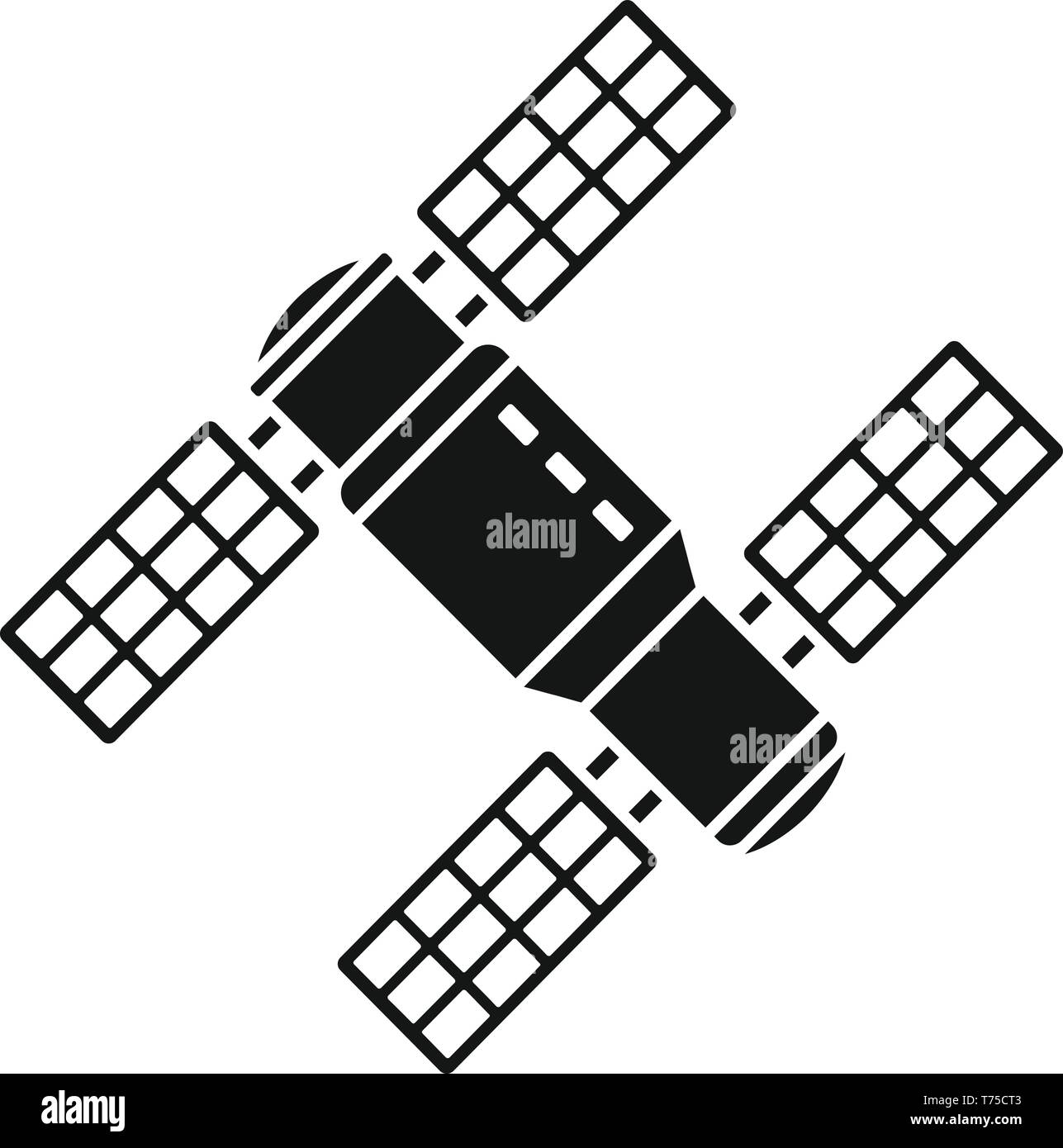 Space station solar panel icon. Simple illustration of space station solar  panel vector icon for web design isolated on white background Stock Vector  Image & Art - Alamy