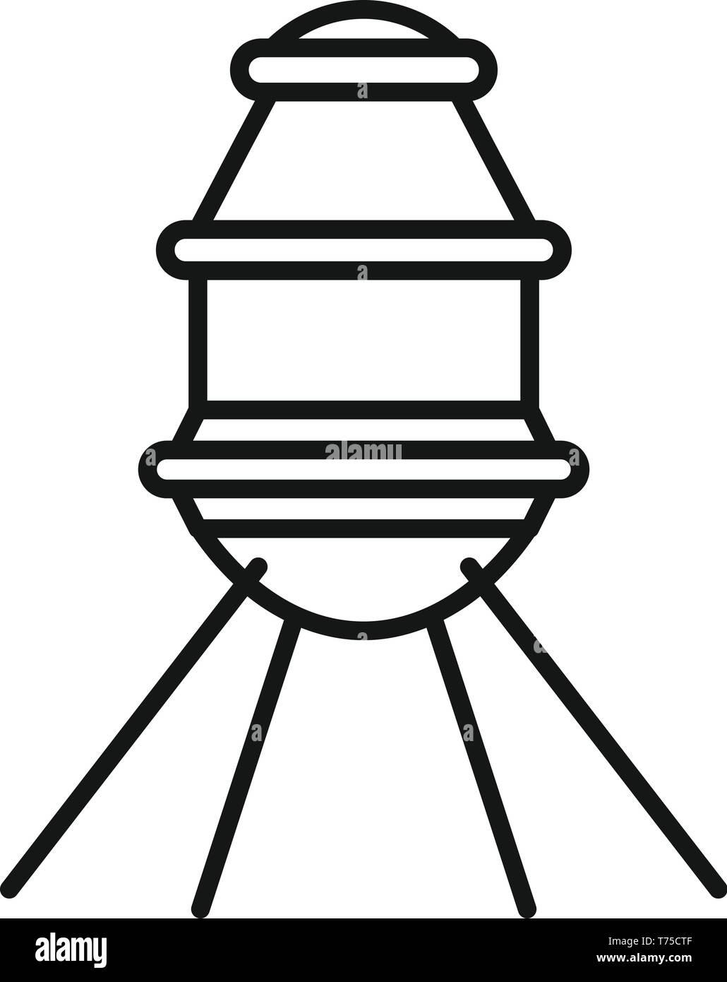 Small space capsule icon. Outline small space capsule vector icon for web design isolated on white background Stock Vector