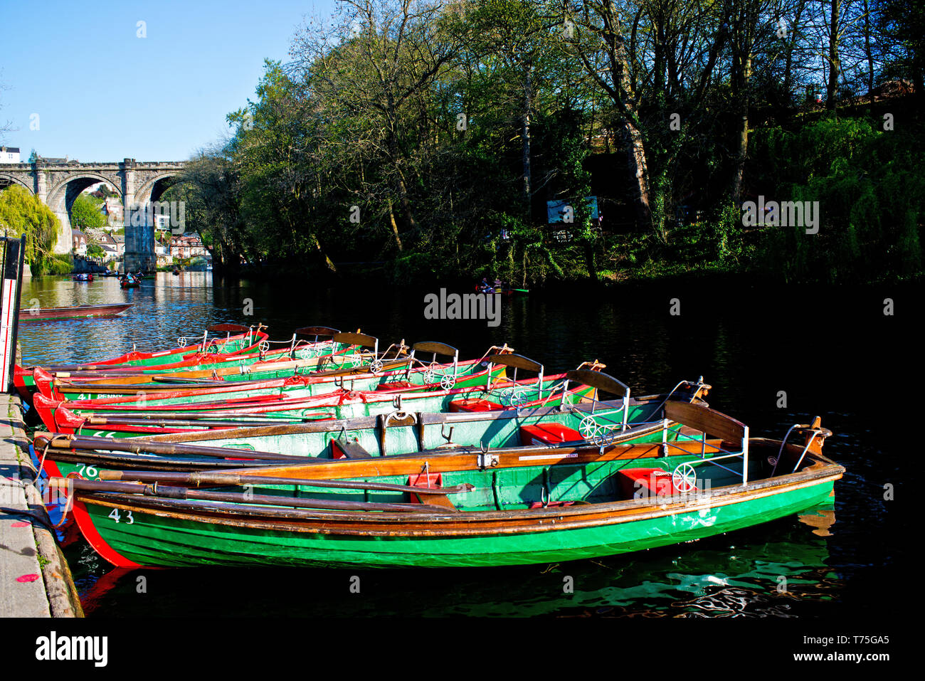 Rowing Boats, River Nidd, Knaresborough, England Stock Photo Alamy
