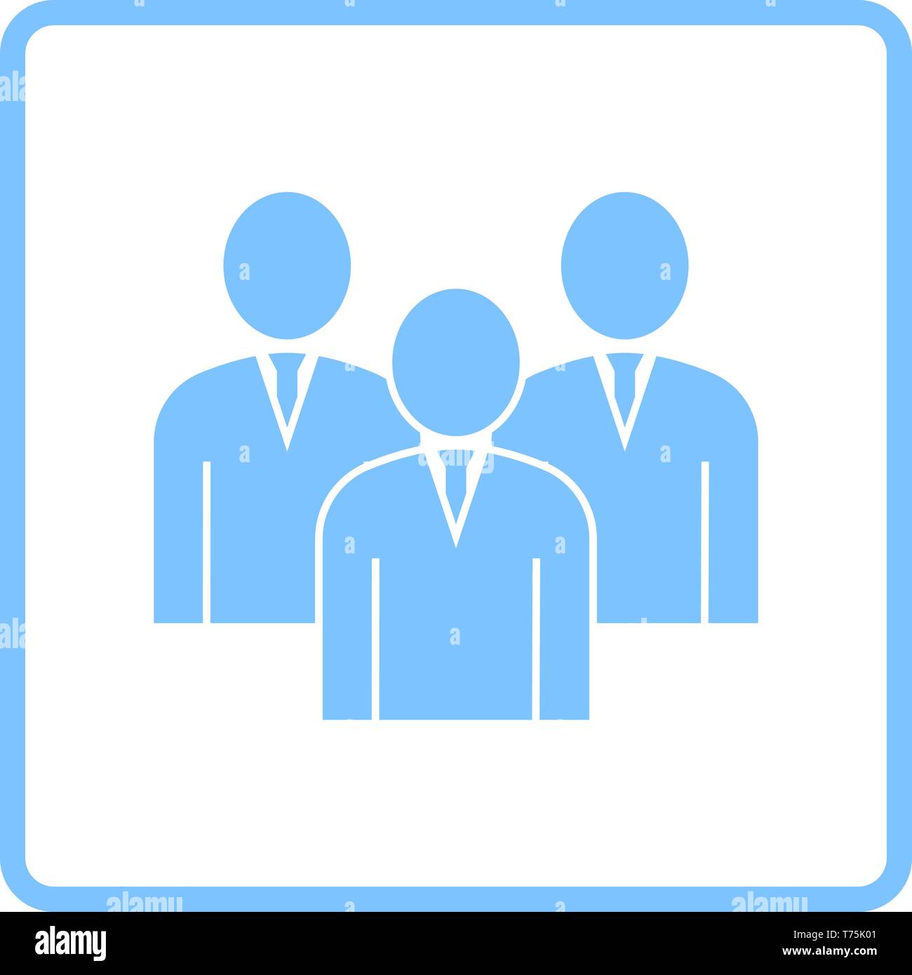 Corporate Team Icon. Blue Frame Design. Vector Illustration Stock ...