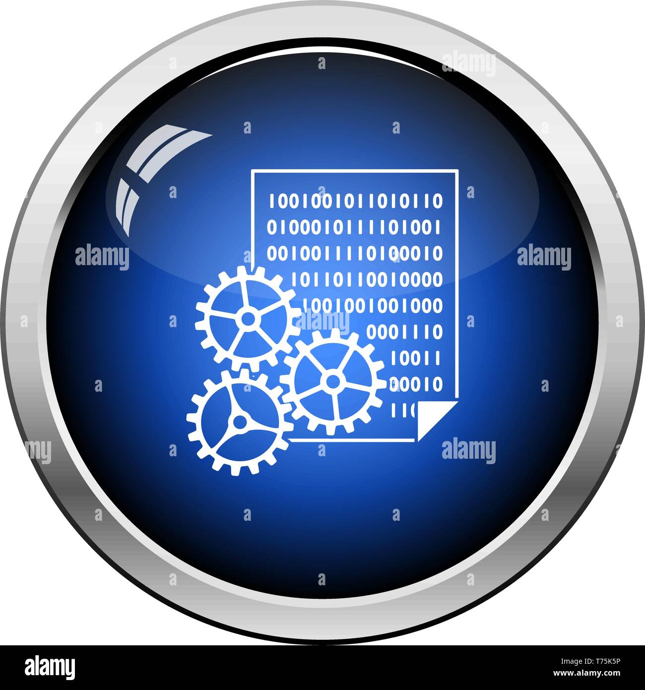 App Development Icon. Glossy Button Design. Vector Illustration. Stock Vector