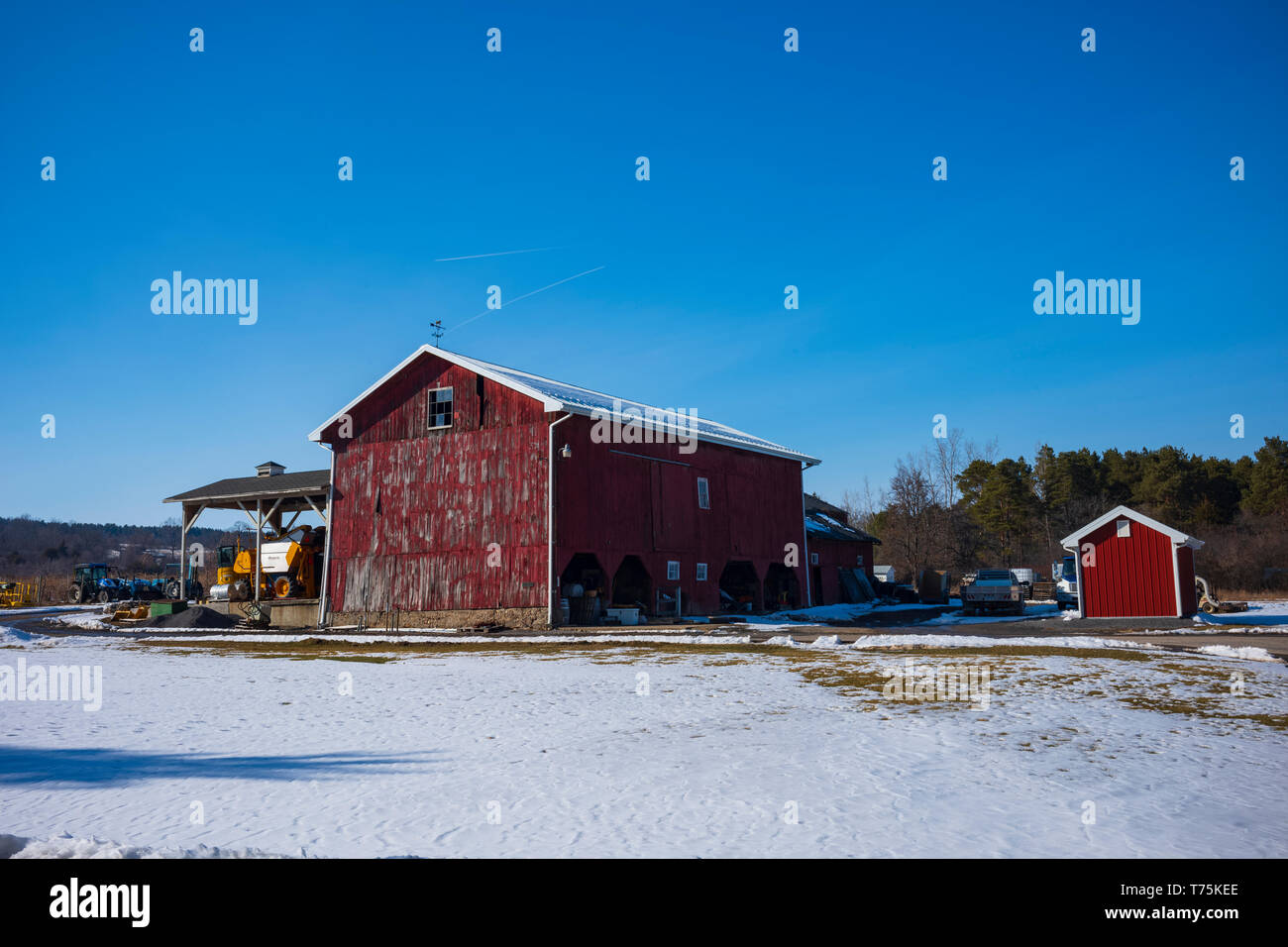 Upstate New York winery on Senaca Lake in the Fingerlakes Region Stock