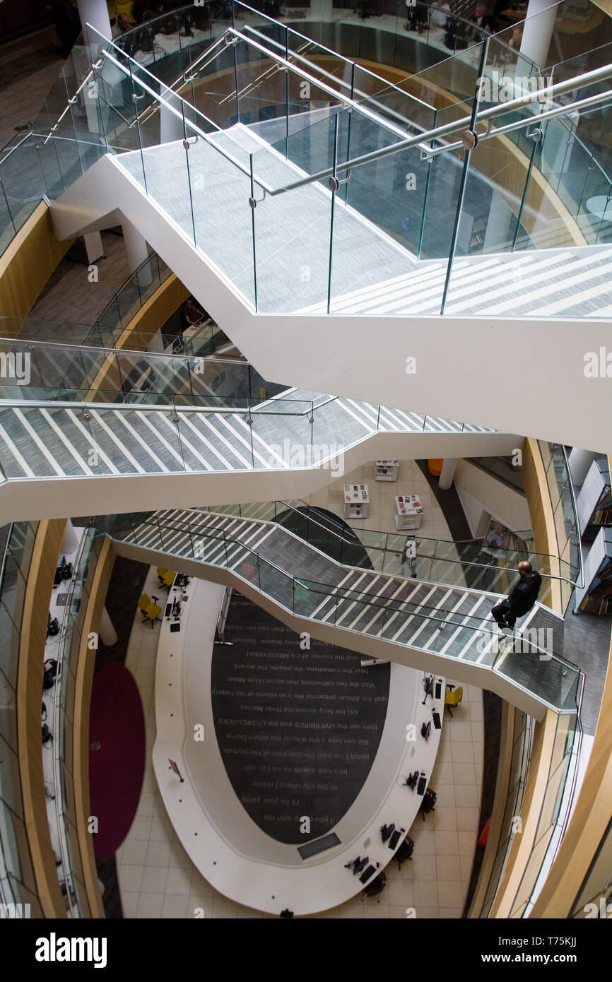Liverpool library staircase Stock Photo