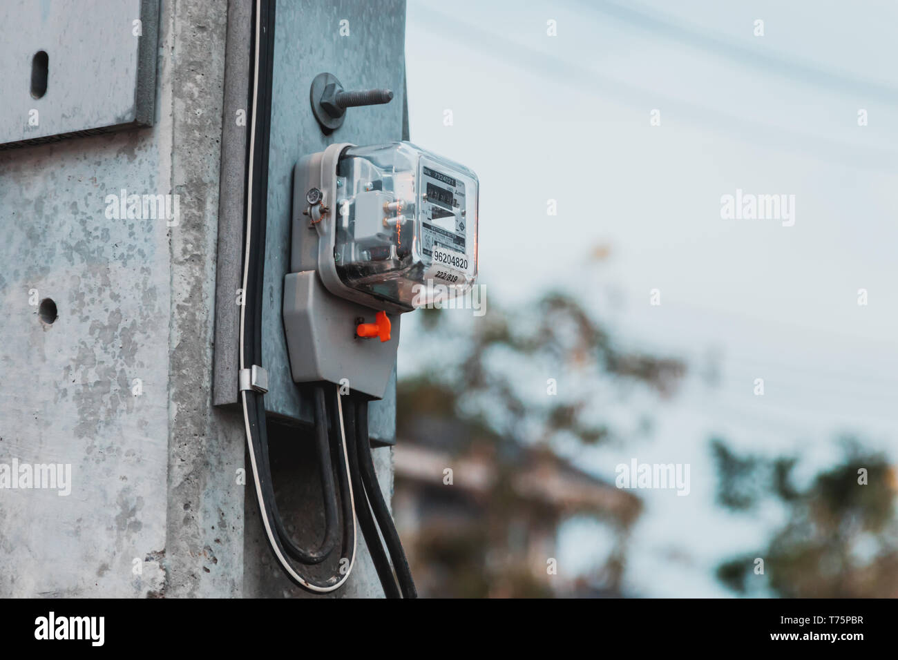 Thai Metropolian Electricity Authority watt hour meter install on