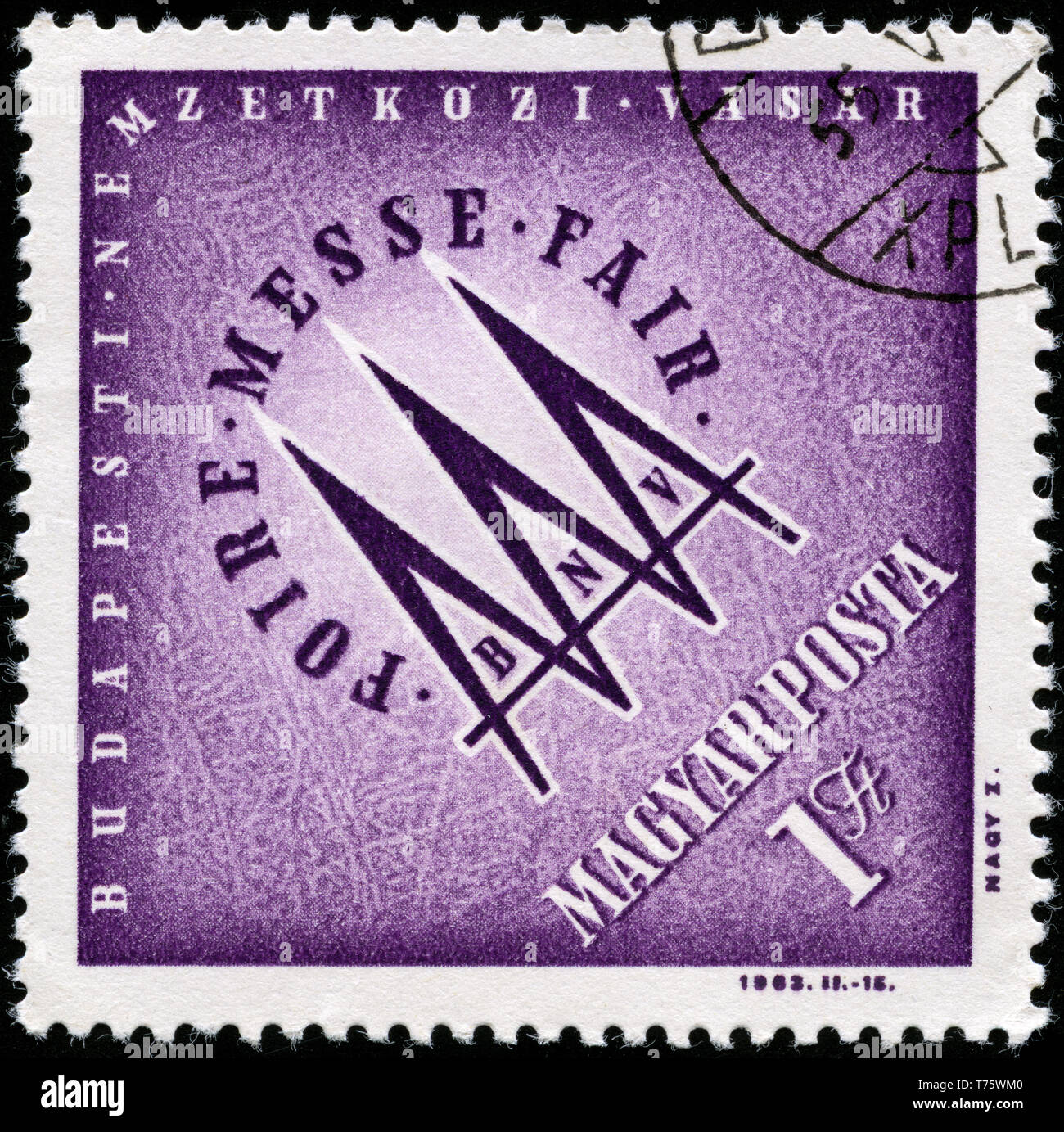 Postage stamp from Hungary in the Budapest International Fair series issued in 1963 Stock Photo