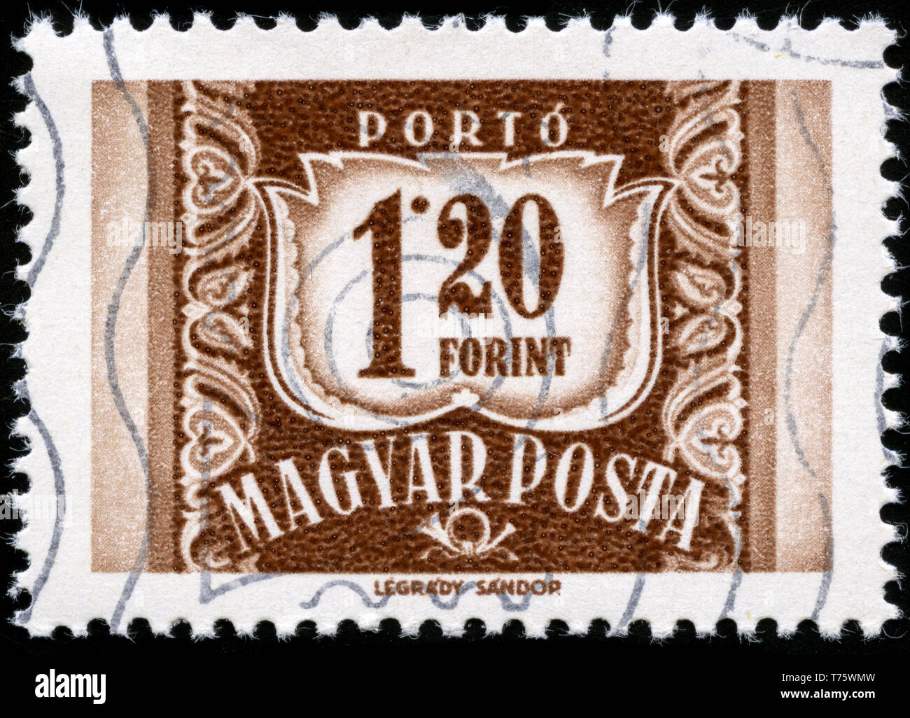 Postage stamp from Hungary in the Postage due series issued in 1965