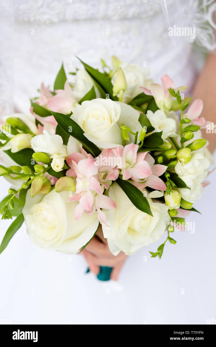 Colored Freesias and Gypsophila Bouquet Colored Freesias and Gypsophila Bouquet