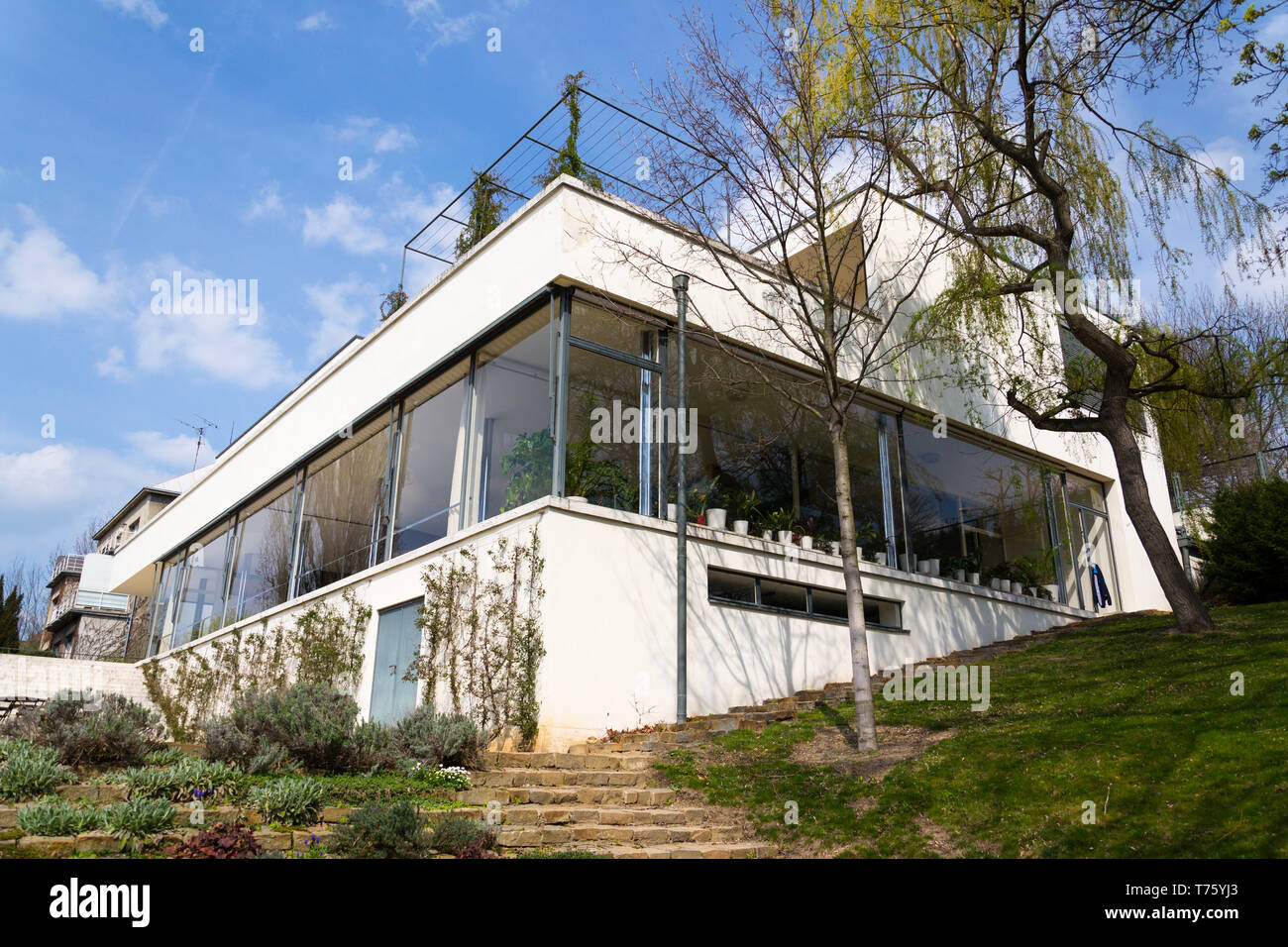 BRNO, CZECH REPUBLIC - APRIL 8 2019: Villa Tugendhat by architect Ludwig  Mies van der Rohe built in 1929-1930, modern functionalism architecture  Stock Photo - Alamy
