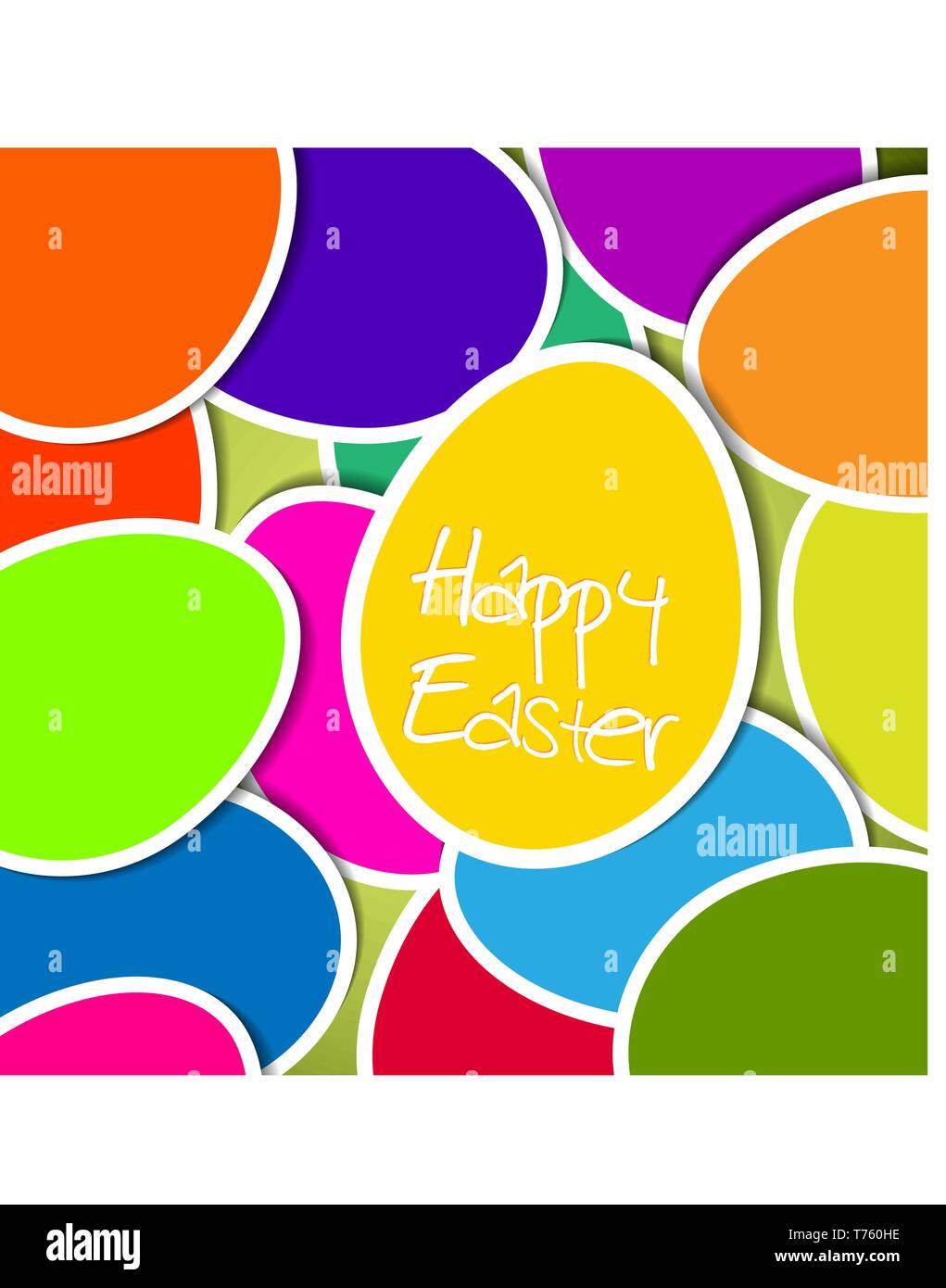 Vector Easter card made from colorful eggs Stock Vector