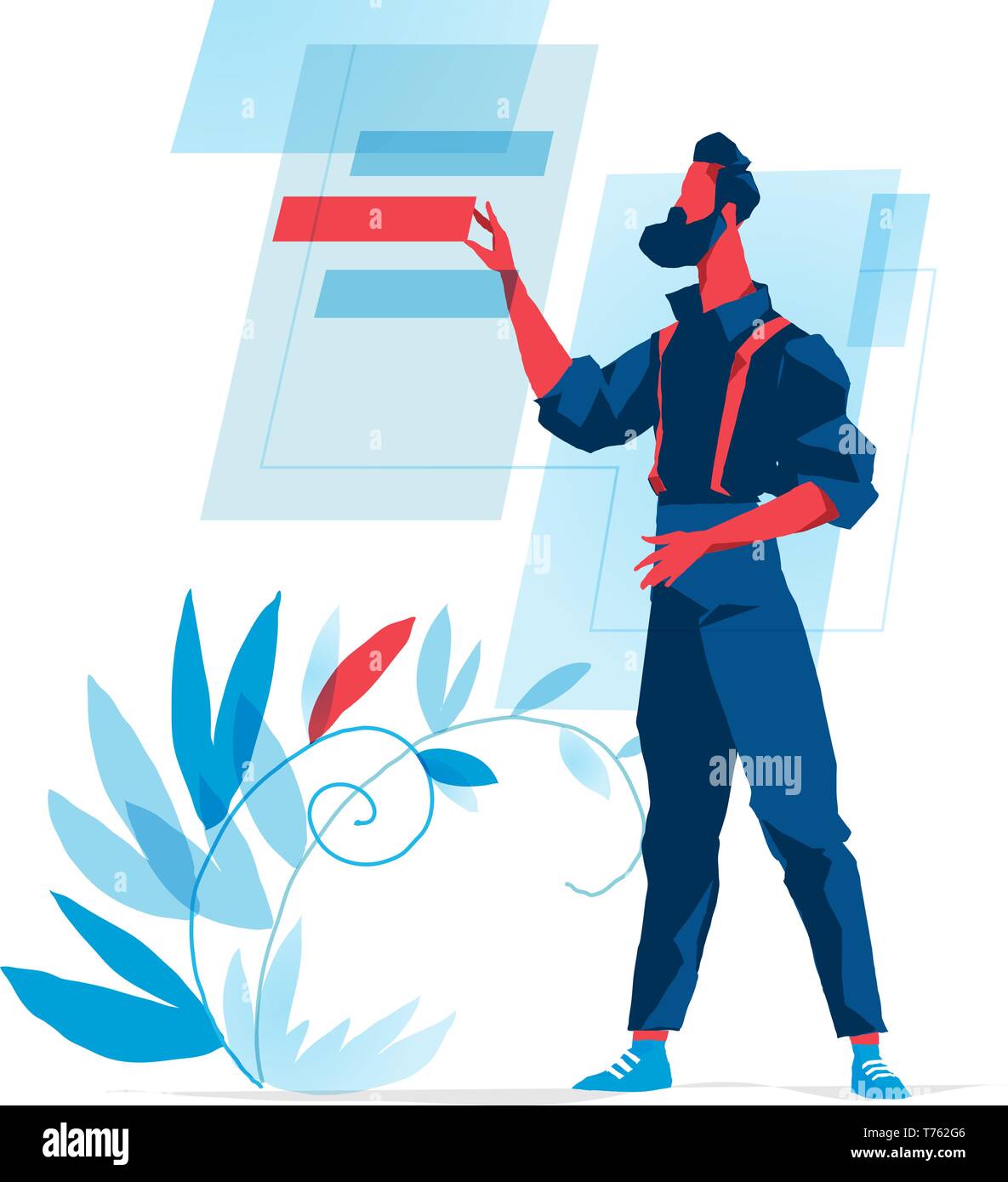 smart user experience for people Stock Vector