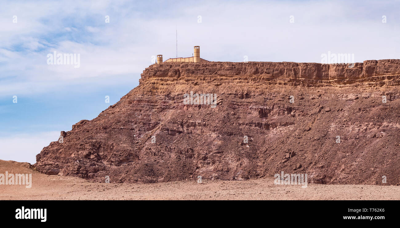 an egyptian fort high above the sinai border with israel in the mountains twenty km north of eilat Stock Photo