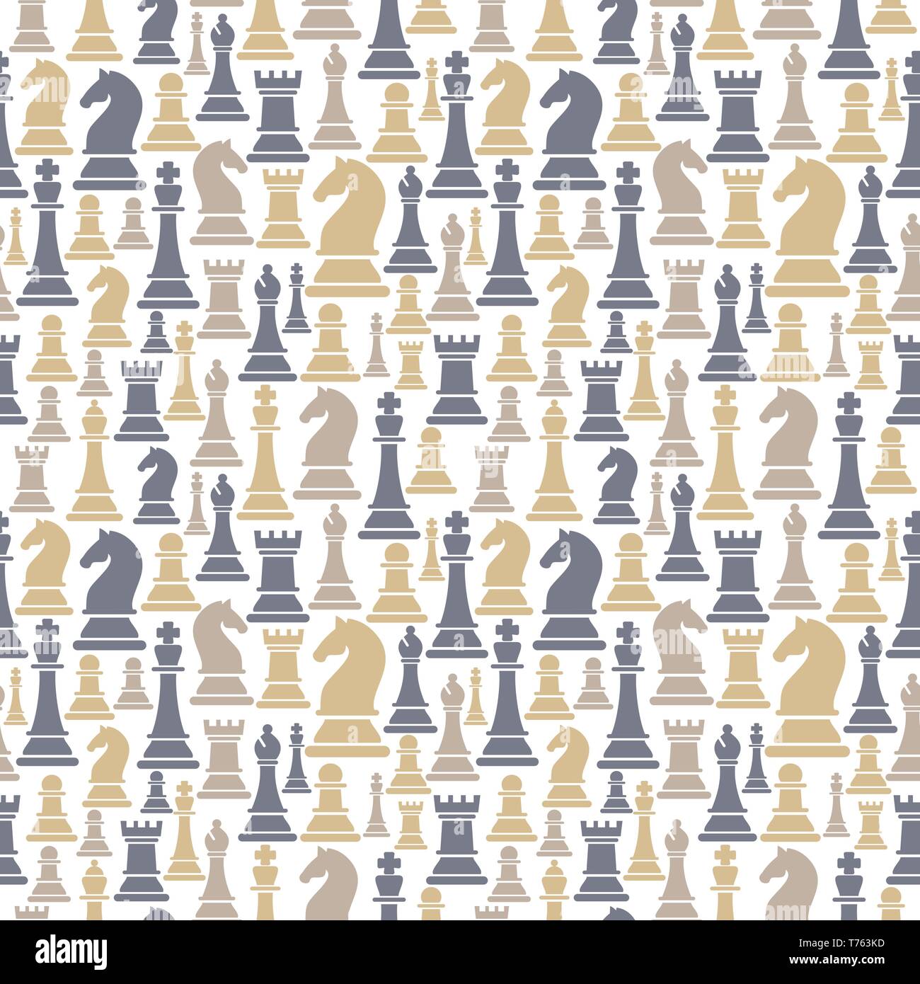 Seamless pattern with chess pieces. Vector illustration Stock Vector ...