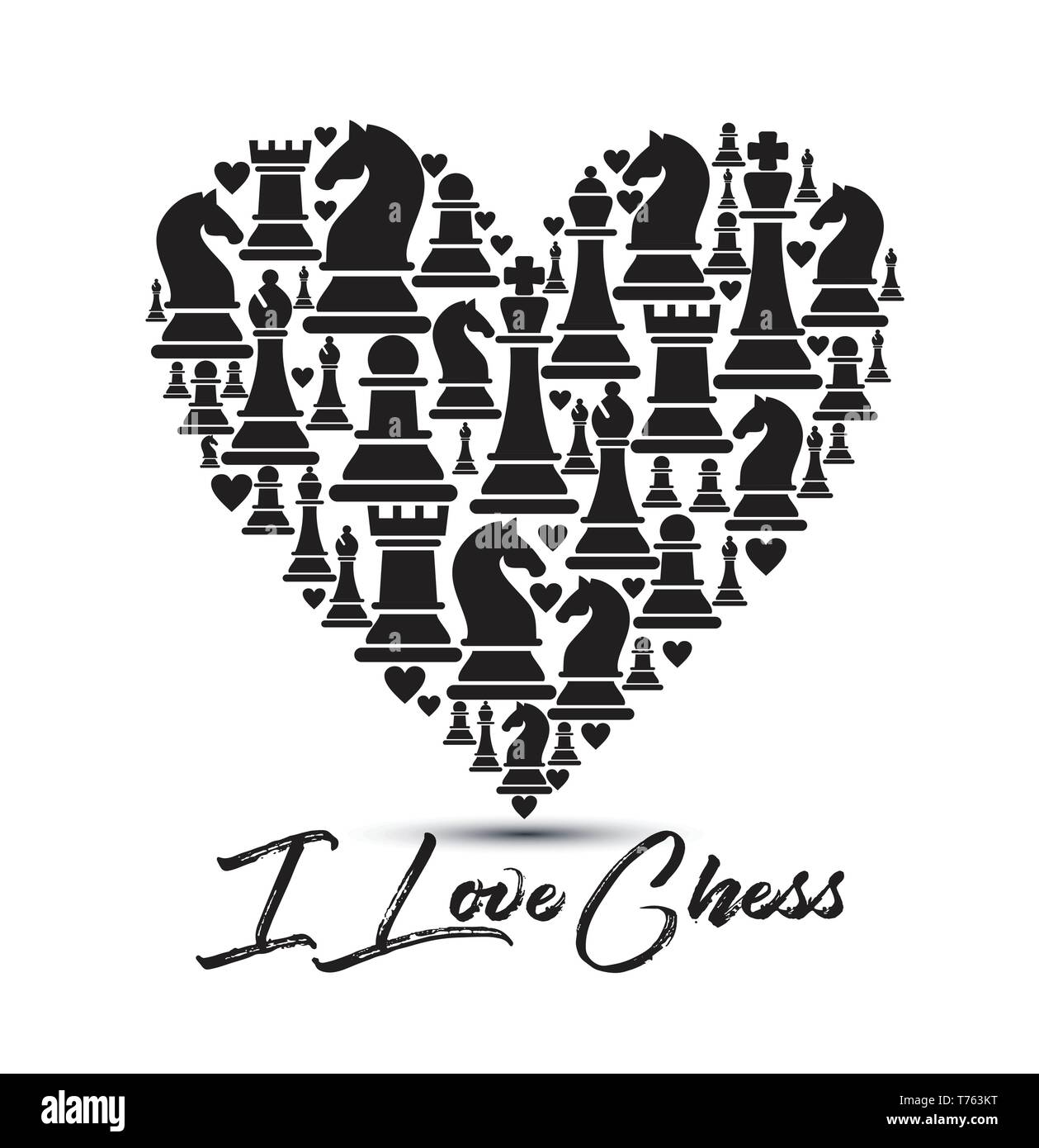 Seamless pattern with chess pieces. Vector illustration Stock Vector ...