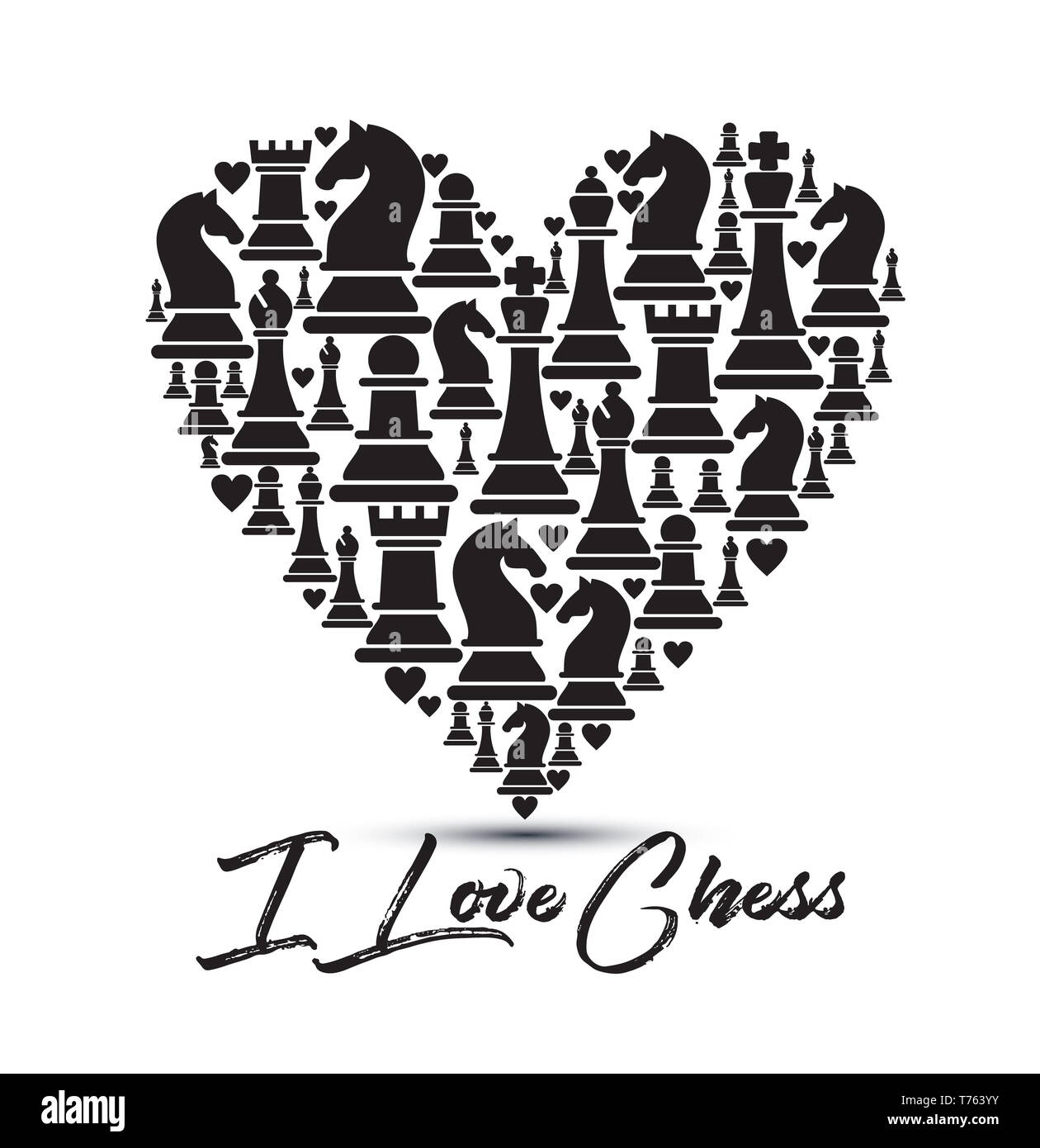 Seamless pattern with chess pieces. illustration Stock Photo - Alamy