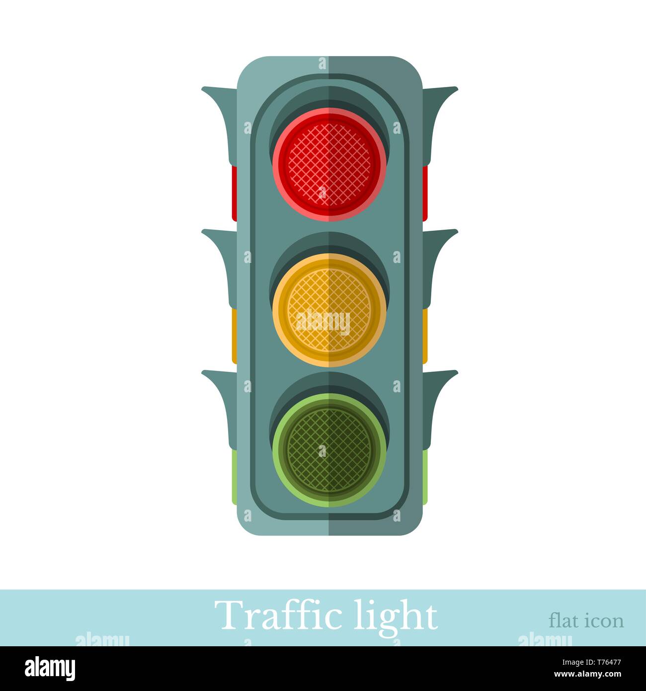 flat traffic light icon isolated on white Stock Vector Image & Art - Alamy