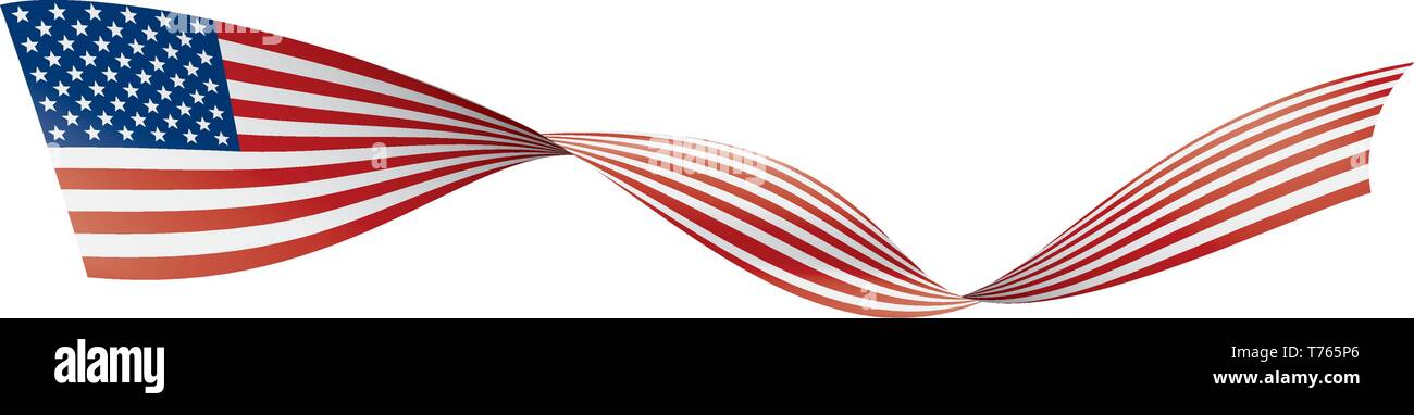 USA flag, vector illustration on a white background Stock Vector Image ...