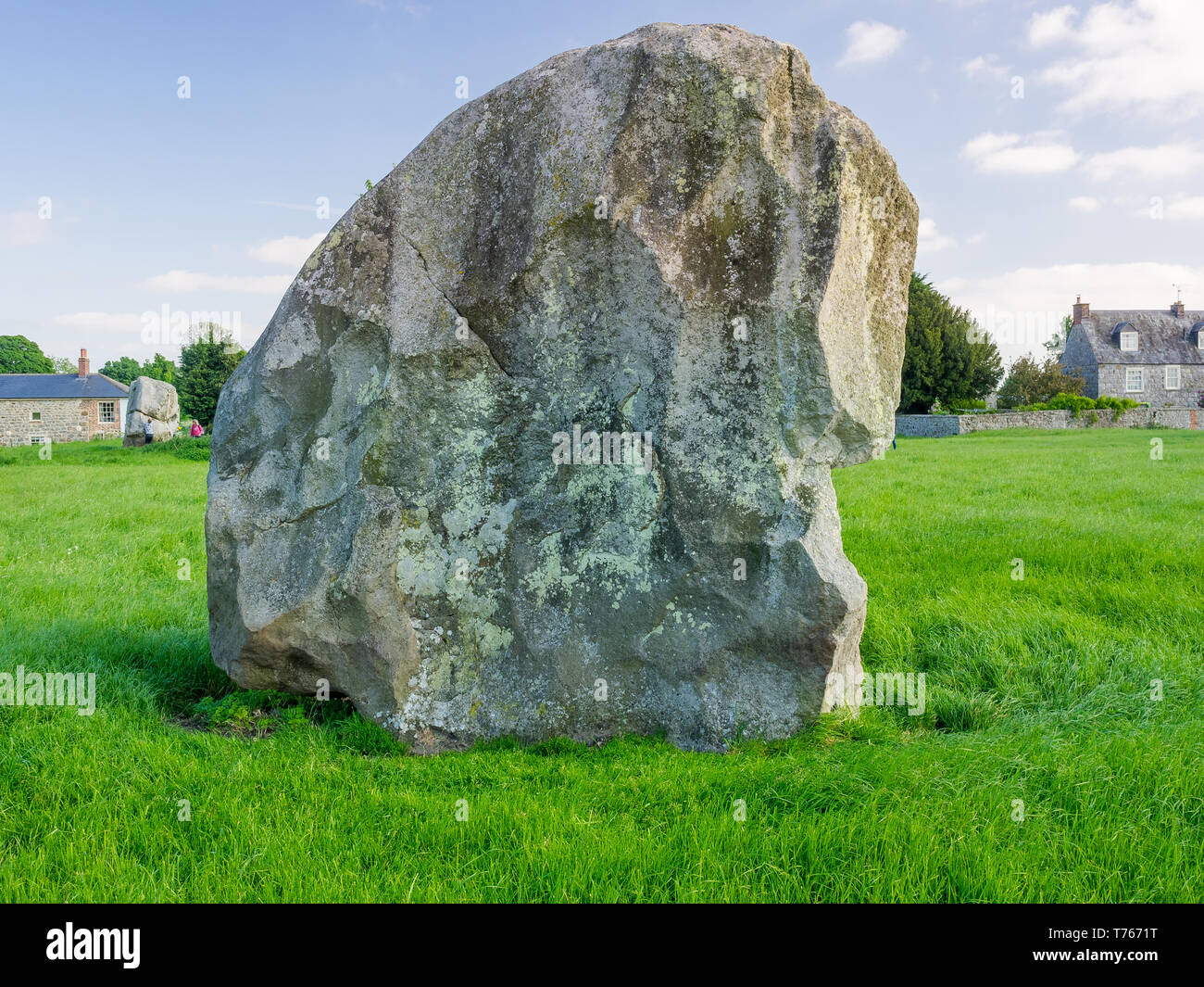 Details of stones and environs in the Prehistoric Avebury Stone Circle, Wiltshire, England, UK Stock Photo