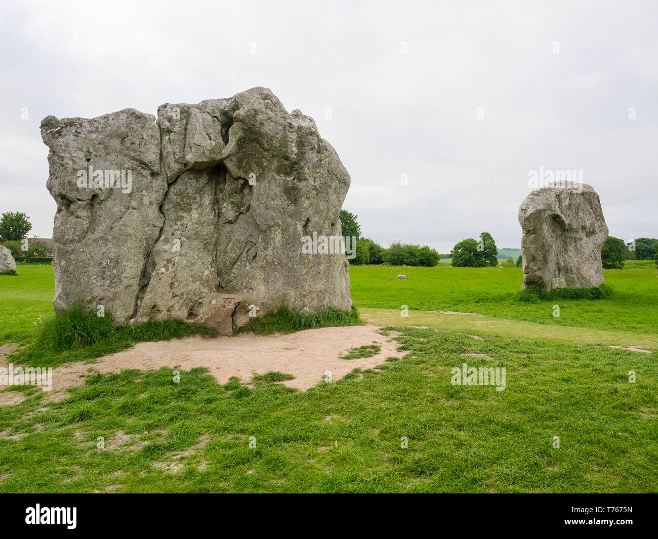 Details of stones and environs in the Prehistoric Avebury Stone Circle ...