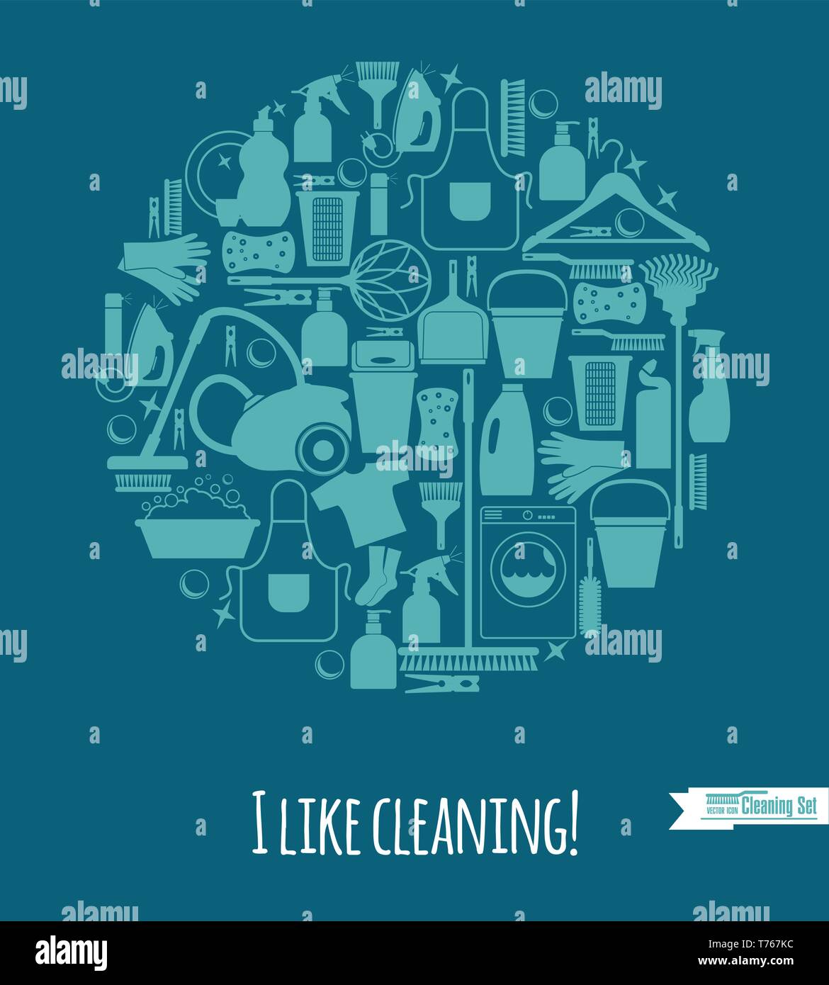 Clean set illustration Stock Vector