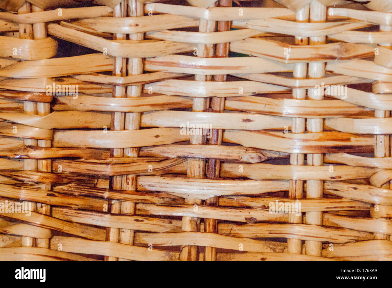 Knitted straw background or weaving pattern background in macro style ...