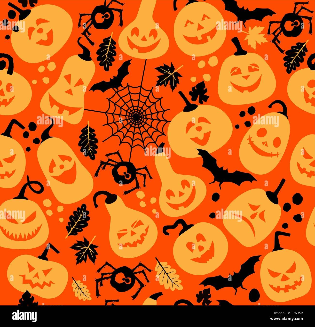 Seamless pattern of halloween.Vector illustration Stock Vector Image ...