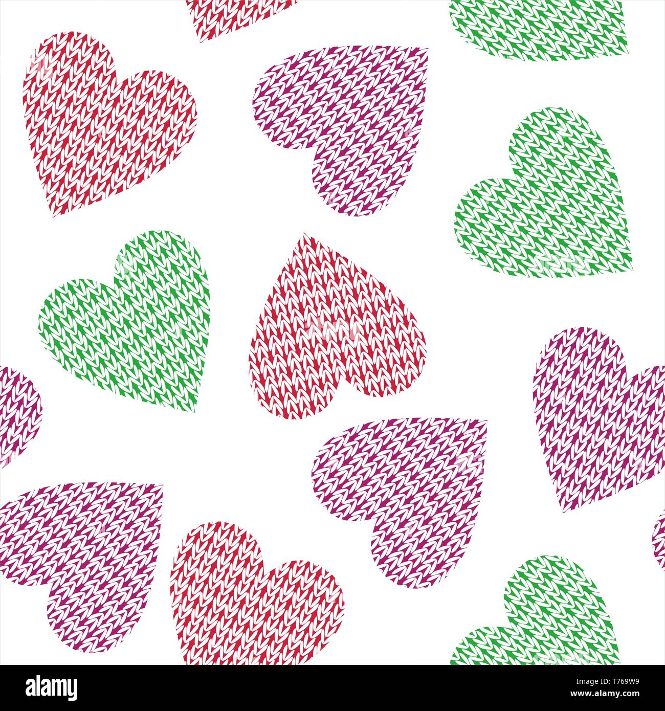 Seamless pattern with hearts Stock Vector Image & Art - Alamy
