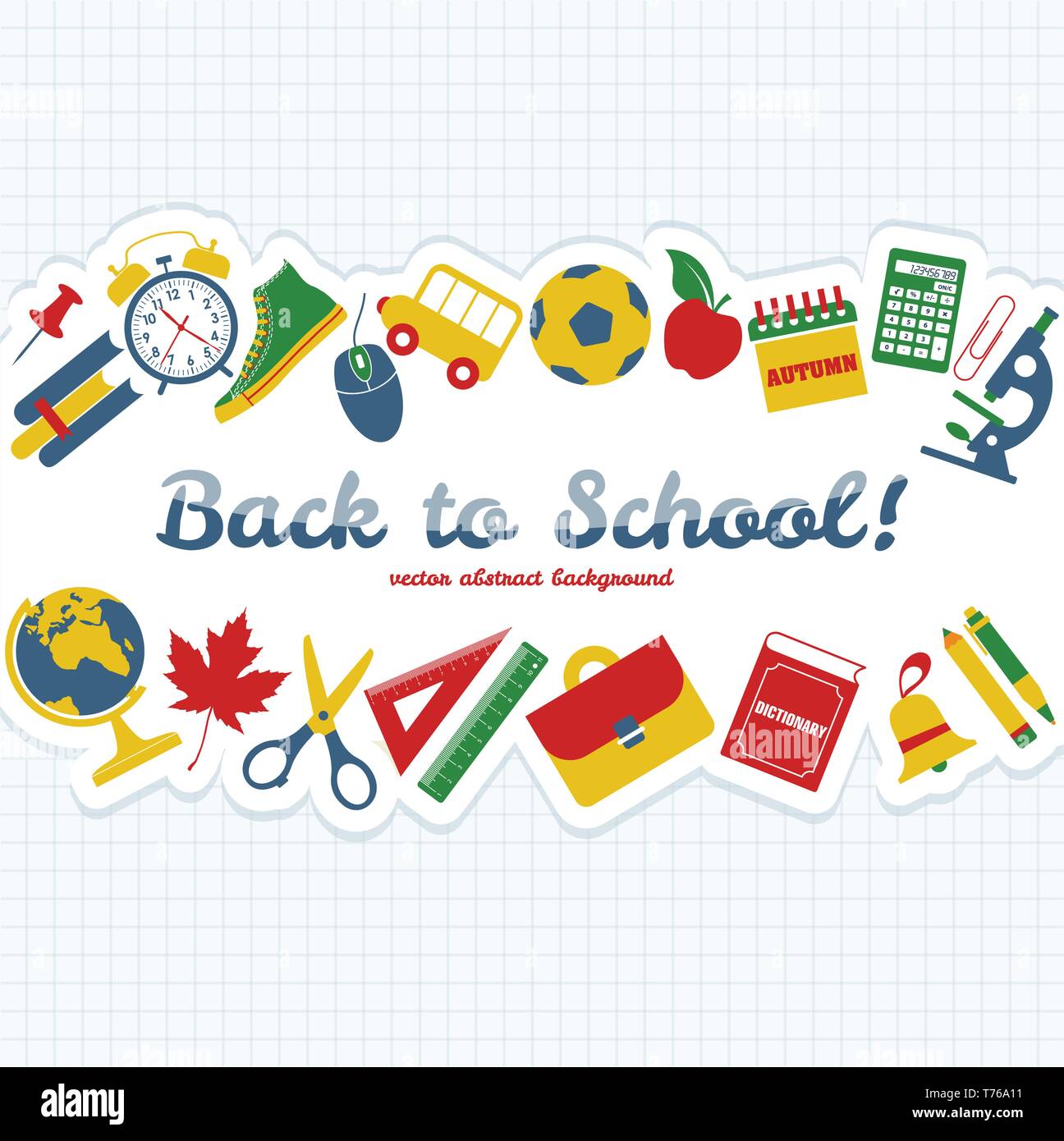 Back to school vector illustration Stock Vector Image & Art - Alamy