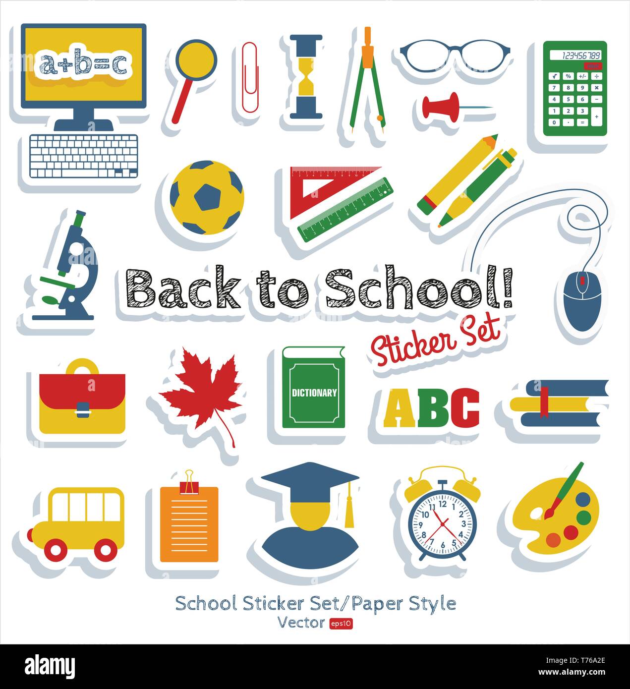 Back to school vector illustration Stock Vector Image & Art - Alamy