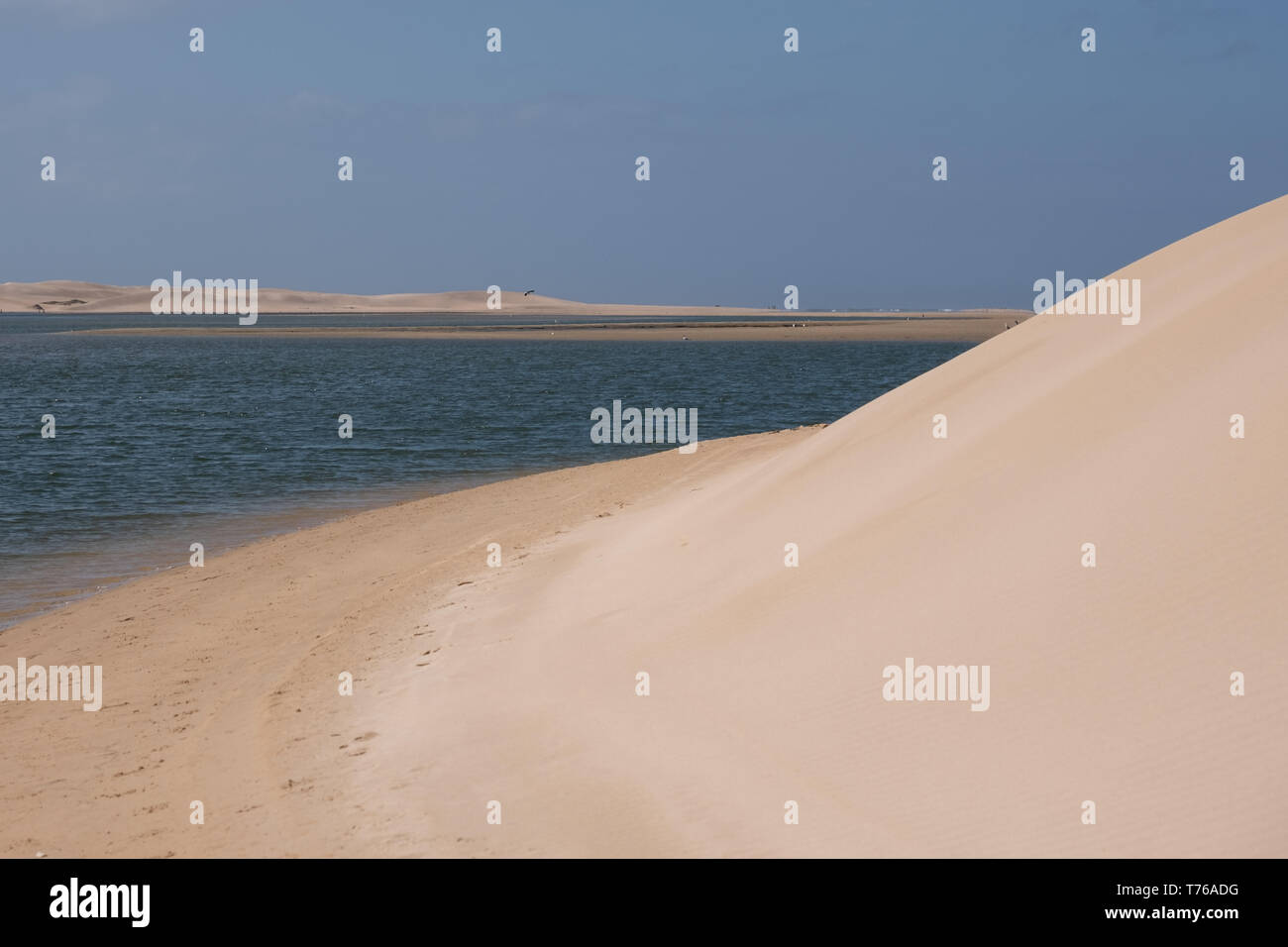 The Alexandria coastal dune fields with the sea in the distance, near ...