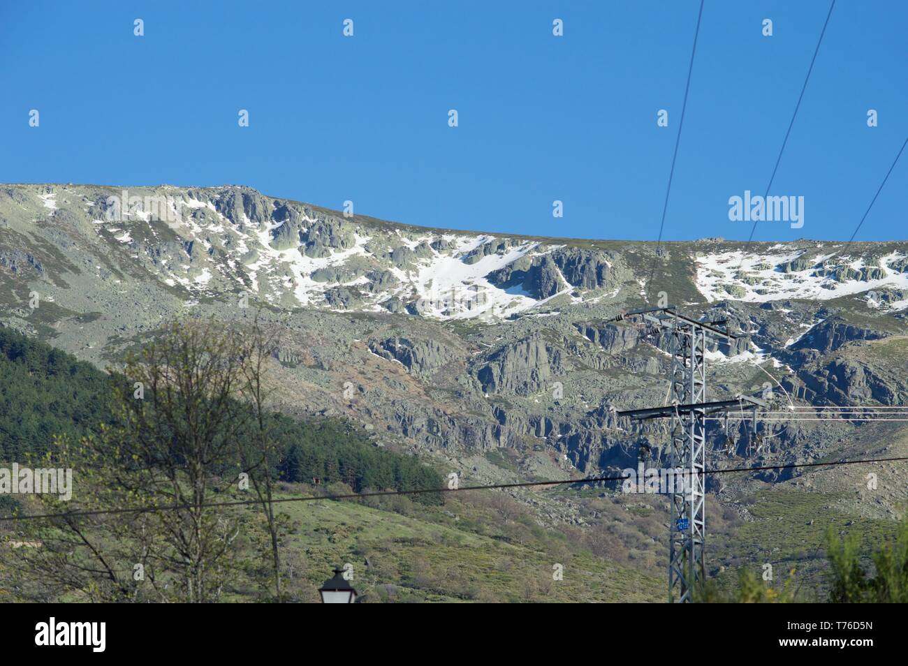 Residual snow of mountains in spring Stock Photo Alamy