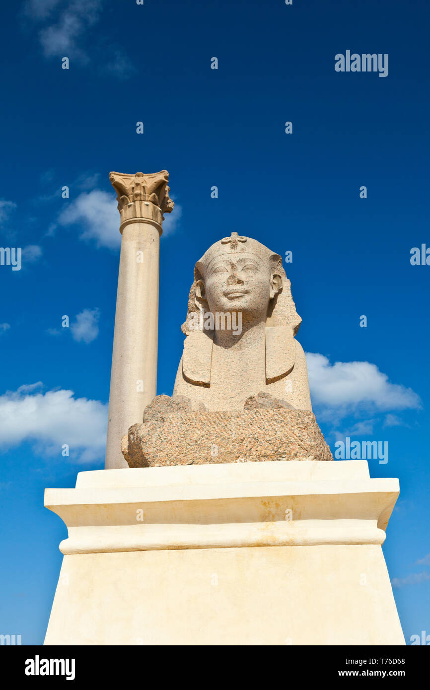 Esfinge De Heliopolis Templo De Serapis Columna De Pompeyo Barrio De 