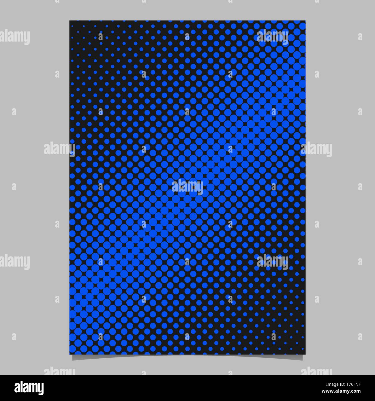 Abstractal halftone circle pattern background poster template design Stock Vector