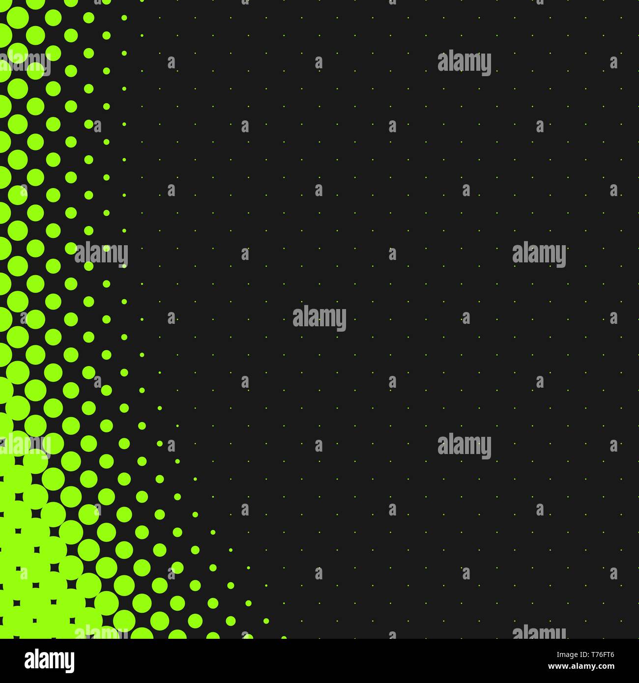 Green halftone dot pattern background template - vector illustration Stock Vector