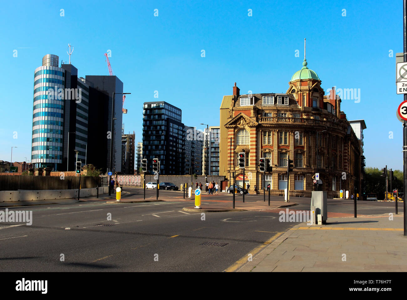 Parkers Building, at the junction of Miller Street and Corporation Street, Manchester, UK Stock Photo