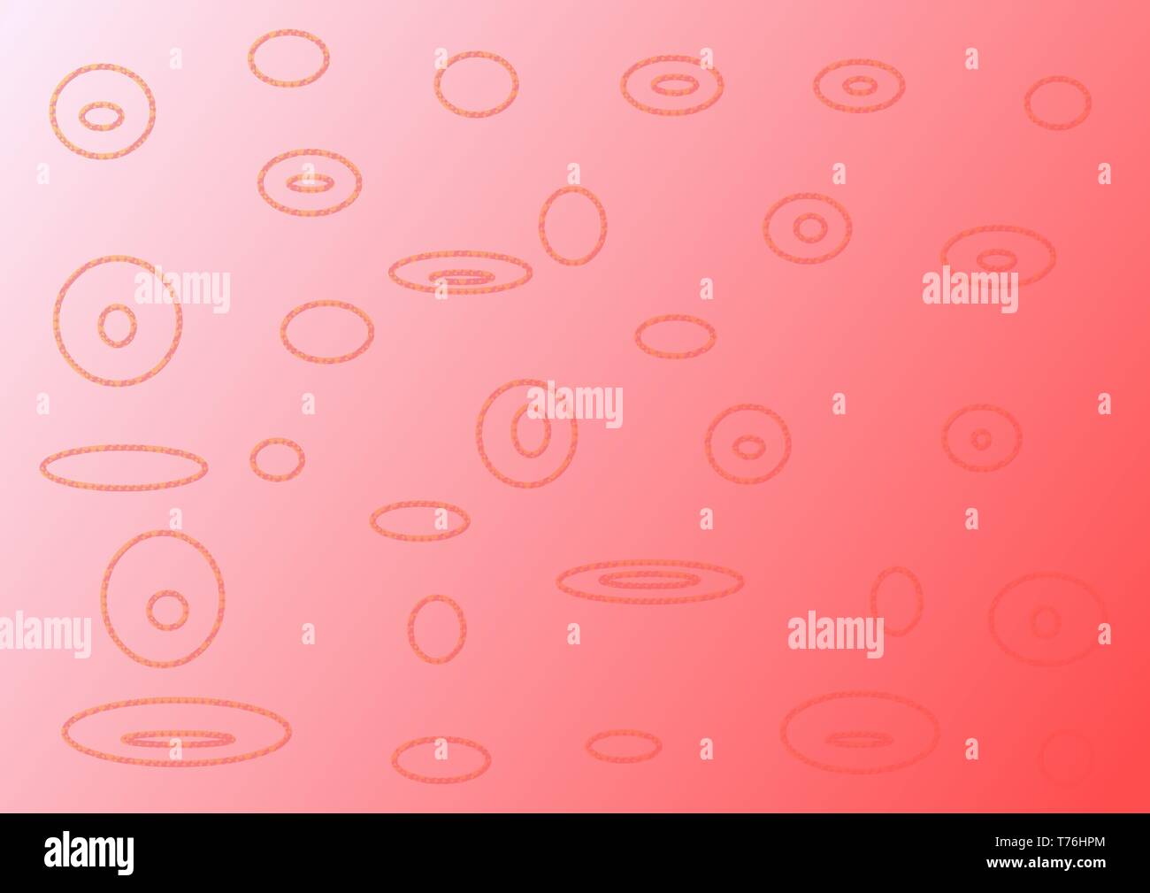 Pattern Of Circles On White Bright Pink Peach Color