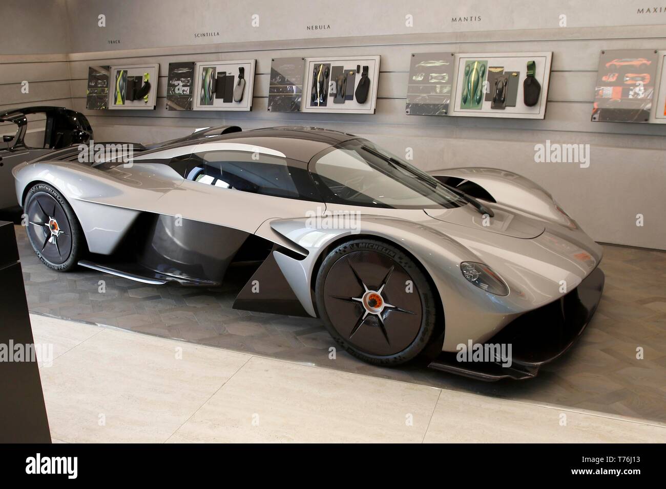 The Aston Martin Valkyrie, a limited edition, ground-breaking hybrid hypercar, the product of a unique innovation partnership between Aston Martin & R Stock Photo