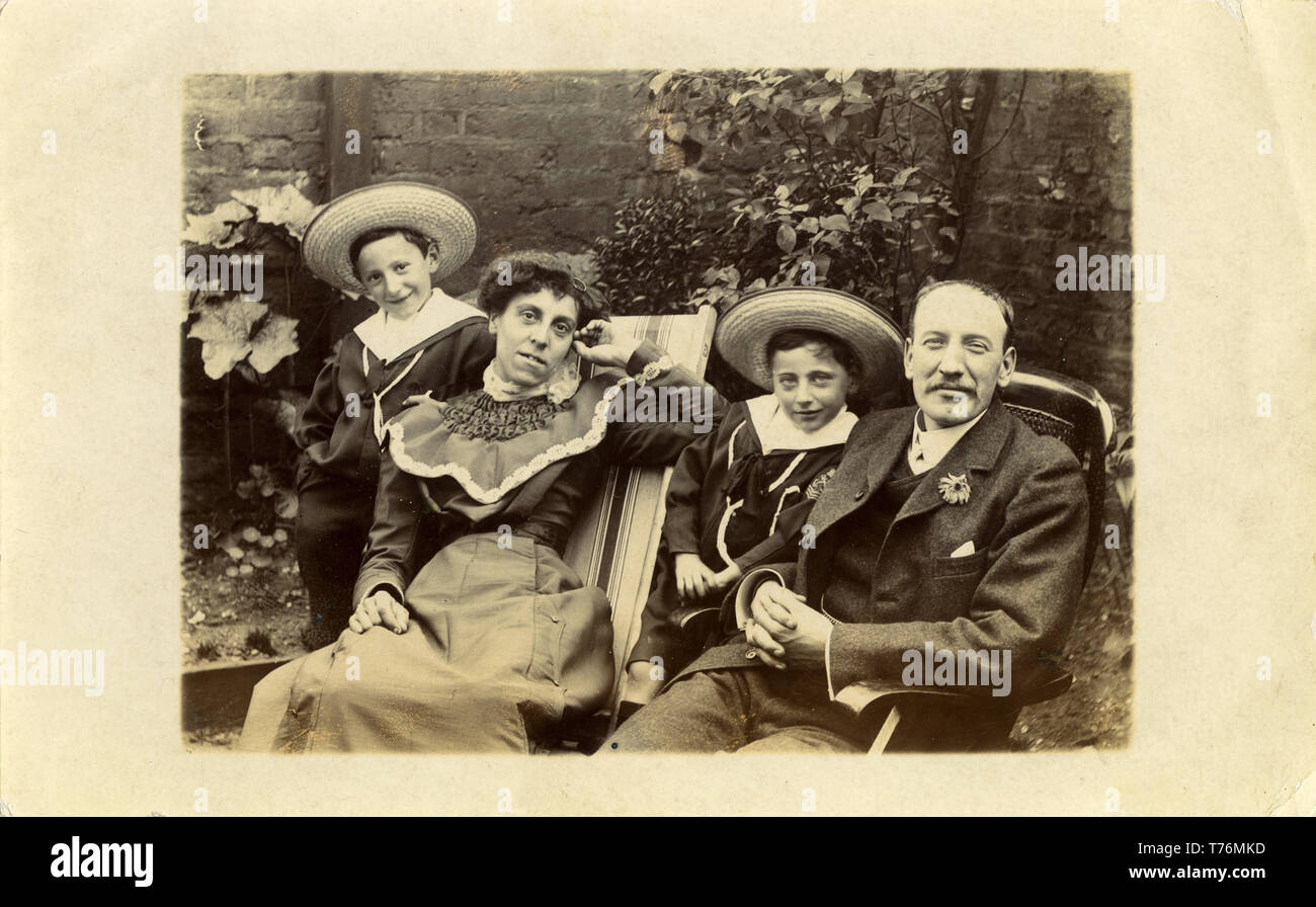 An Edwardian Family Stock Photo