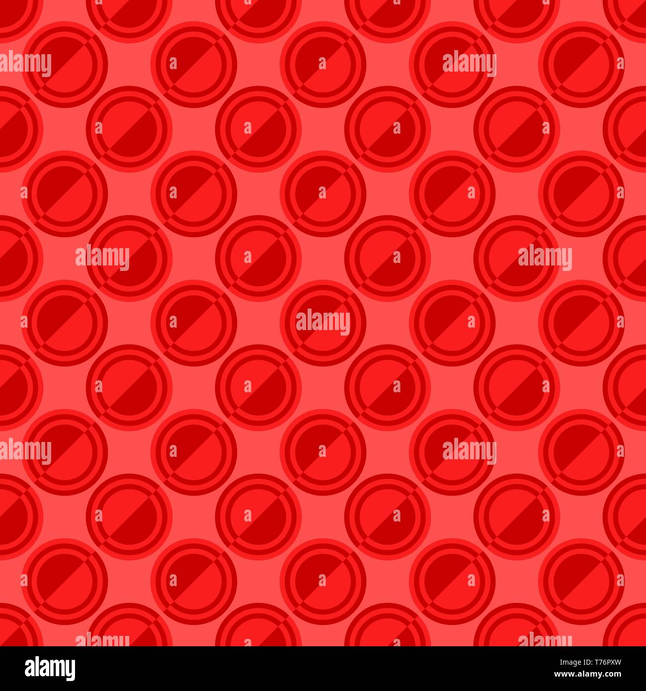 Geometrical seamless pattern - vector circle design background Stock Vector