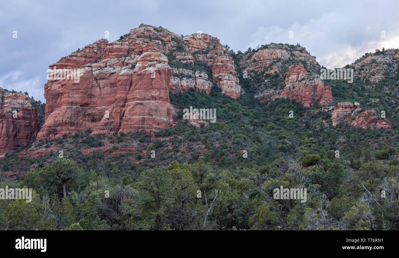 Arizona, Sedona, USA - World Famous Red Mountains and Canyon. Stock Photo