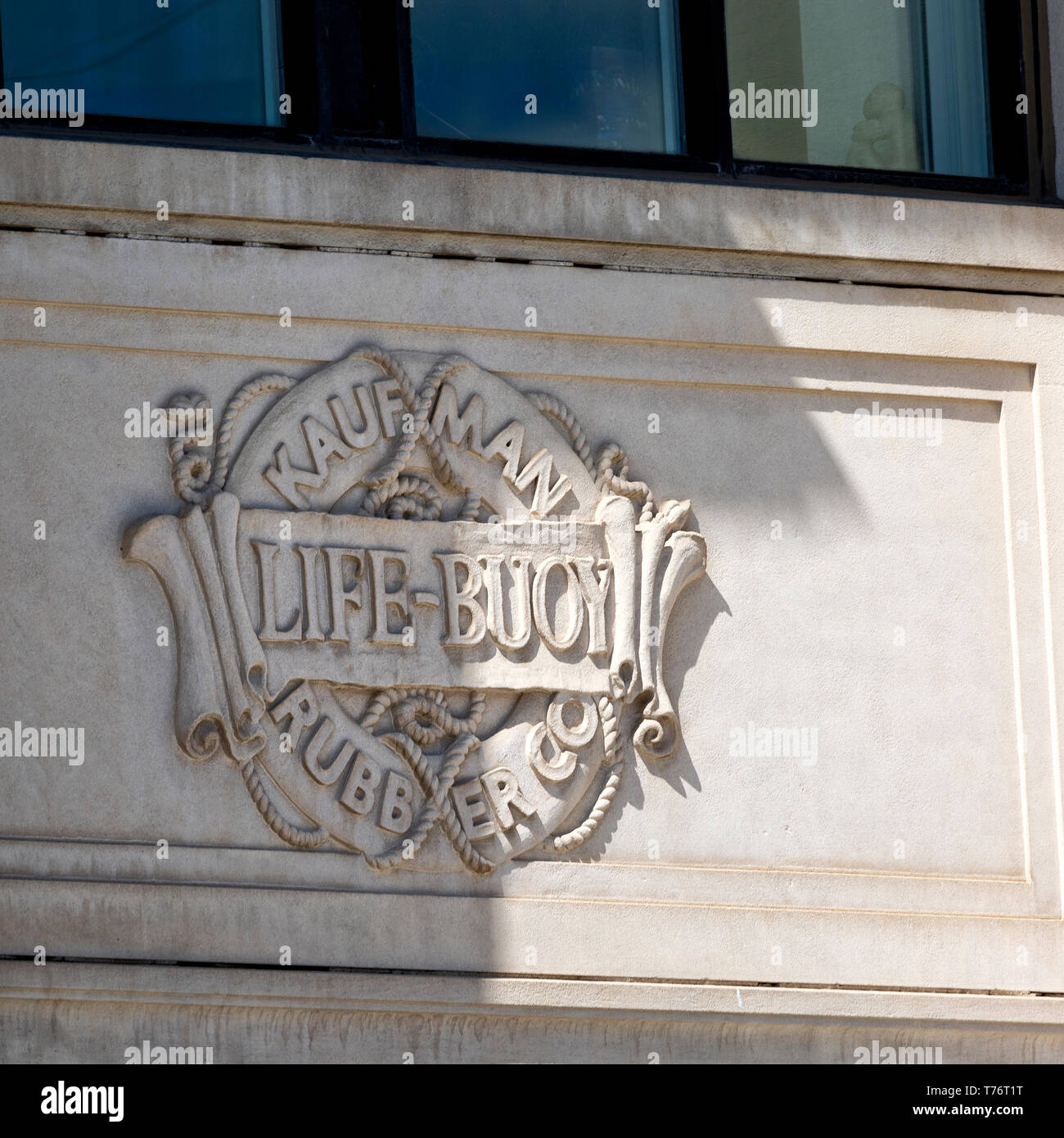 Industrial Artifacts Sign Logo of former Kaufman Rubber Company LTD. Kitchener Ontario Canada