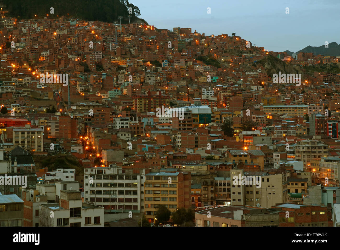 Aerial view of la paz at night hi-res stock photography and images - Alamy